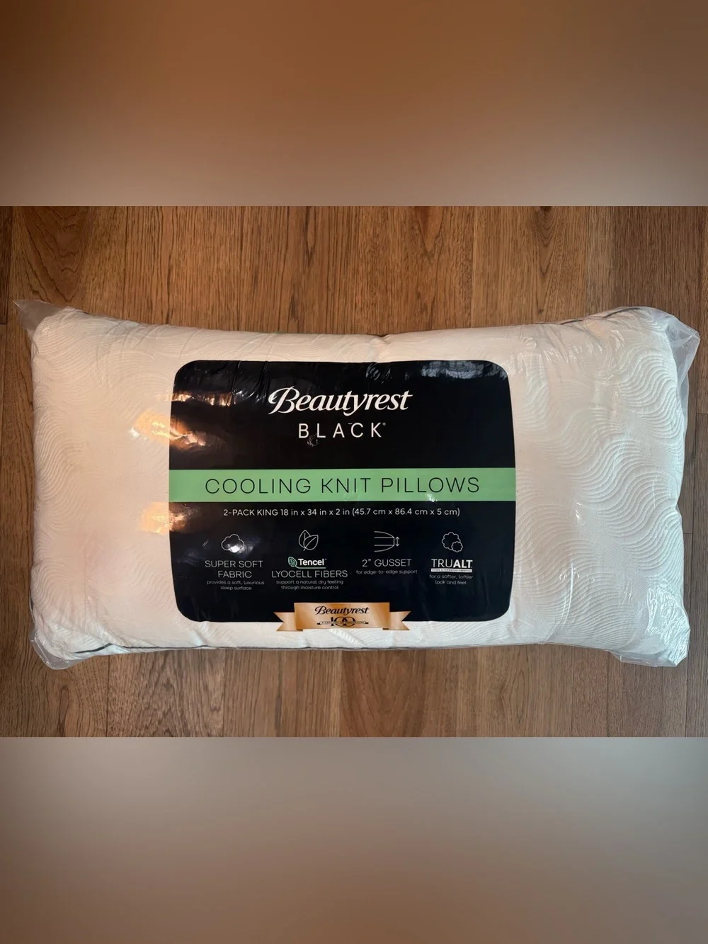 BEAUTYREST BLACK 2pk Luxurious Down Alternative Pillows